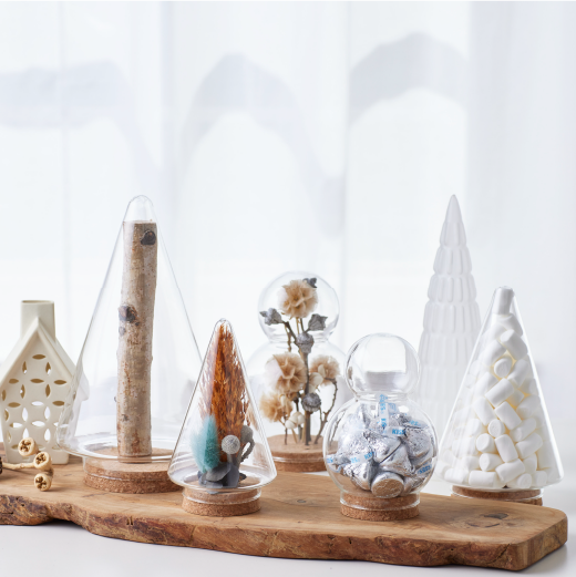 Glass with Cork SNOWMAN / Glass with Cork TREE